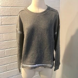 NEW Splendid Grey Metallic Pullover Sweatshirt
